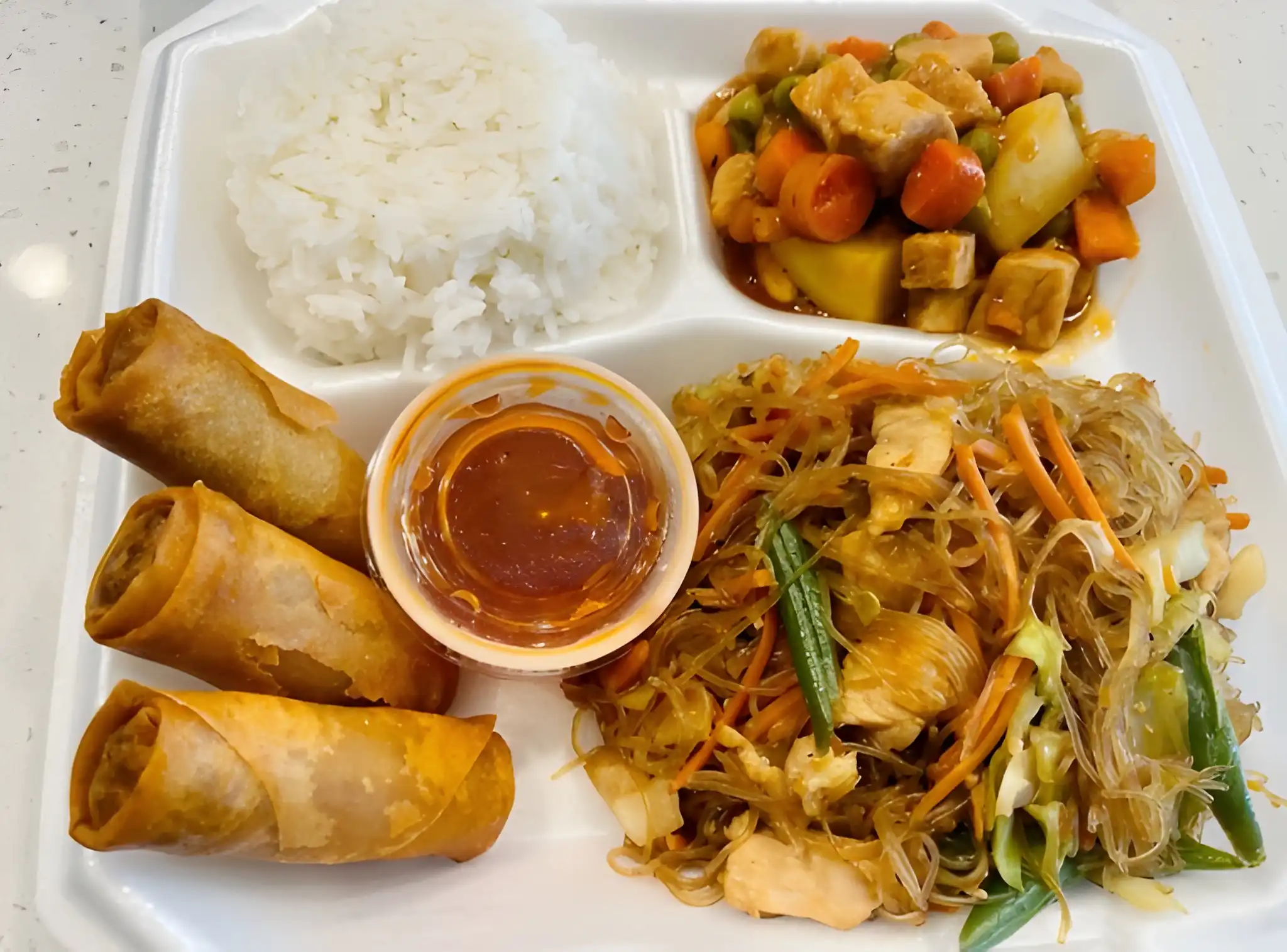 Combo Plate Combo 1 at Manila Good-Ha, Filipino / Chinese fast food in Union City, CA powered by Skiplyn
